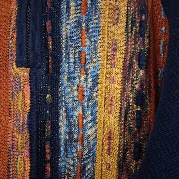 VTG Tundra Canada Coogi Style 3D Pullover Sweater Colorful 80s/90s Canada XL - Picture 4 of 11
